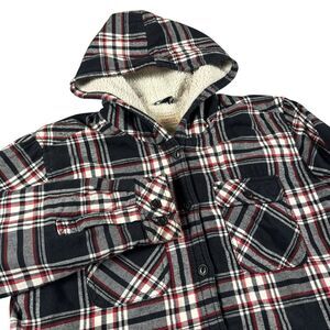 Boston Traders Sherpa Flannel Men's Medium Hooded Jacket Heavyweight‎ Outdoor